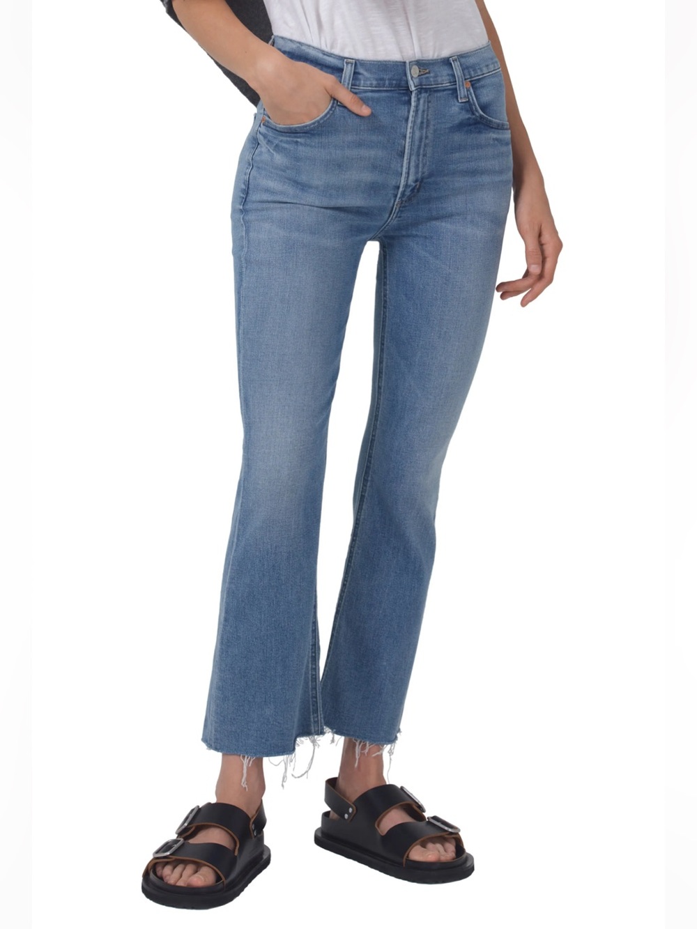 Citizens of Humanity Isola Raw Hem Crop Bootcut Jeans โ Size 25